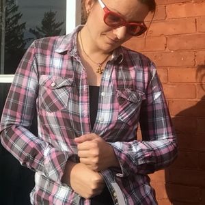 Vintage Roots plaid button-down